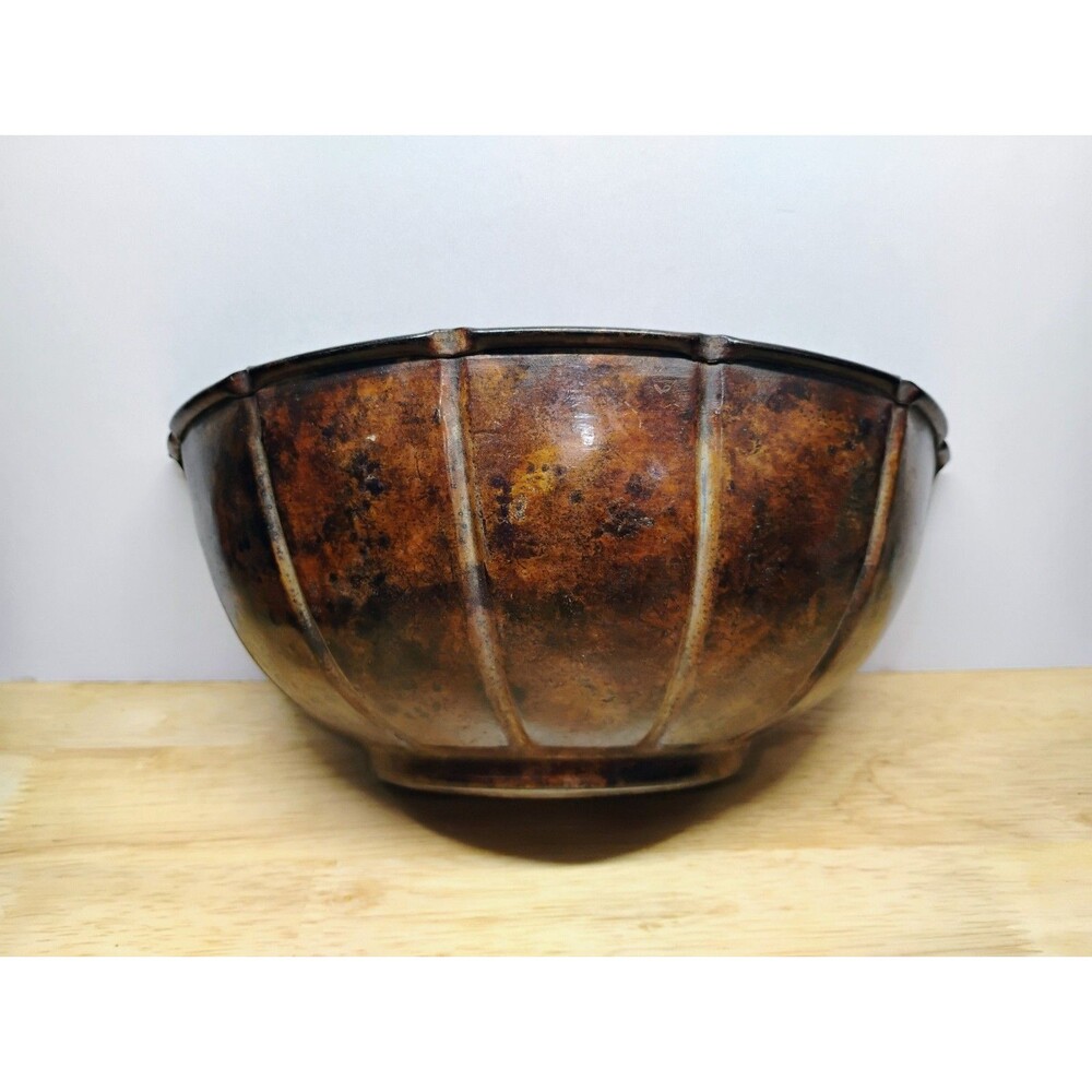 Vintage Metal Half Round Wall Pocket Decorative Use Only Home Decor 8"
